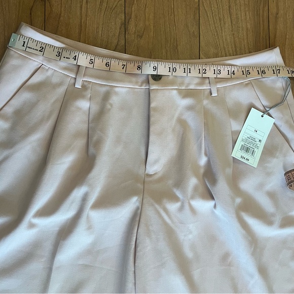 NWT A New Day Women's Pants Size 14 High-Rise Relaxed Fit Tapered Ankle Tan Pink - Picture 7 of 10
